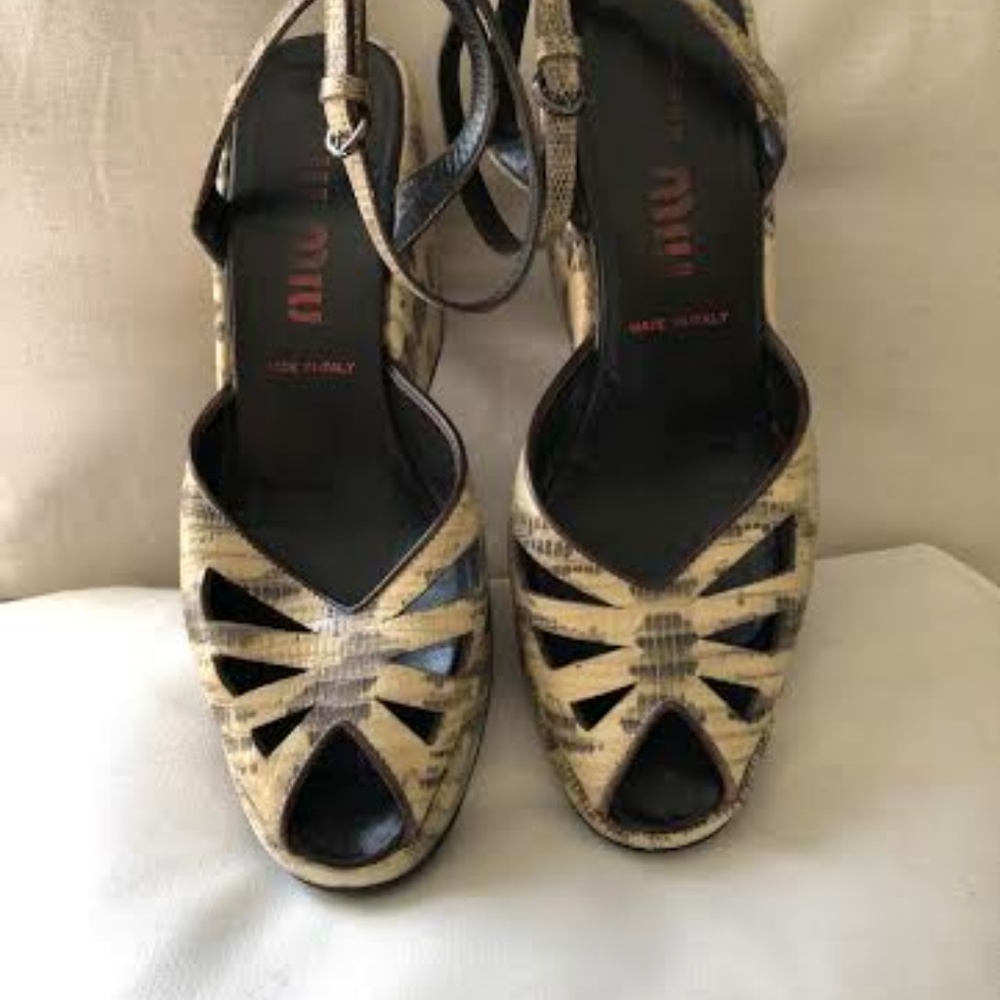 Vintage Miu Miu snake leather sandal - Picture 6 of 7
